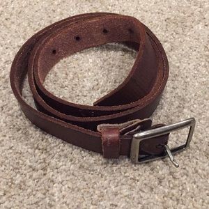 Real leather belt